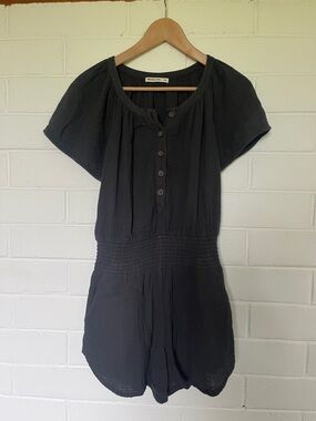 Marine layer grey cotton romper